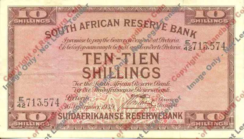 *#* J Postmus 1st issue Ten Shillings VF+/EF *#*