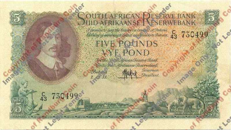 *#* MH DE KOCK - 3rd Issue - Five Pound (Eng/Afr) EF/EF+ *#*