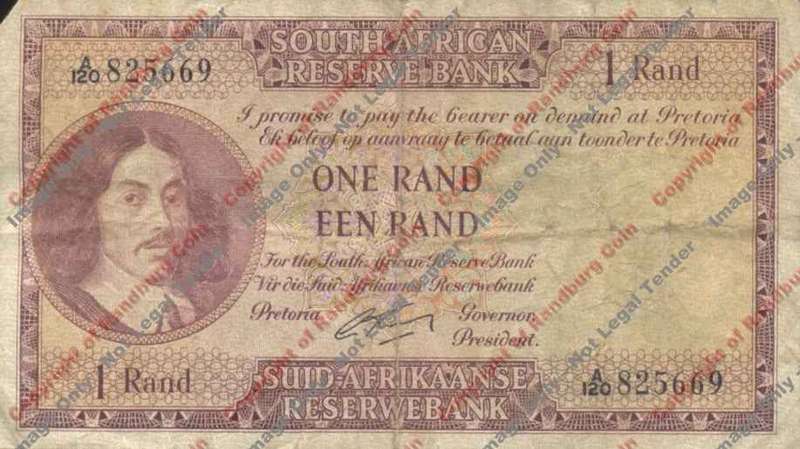 *#* G RISSIK - 1st Issue - 1 Rand Eng/Afr - VF *#*