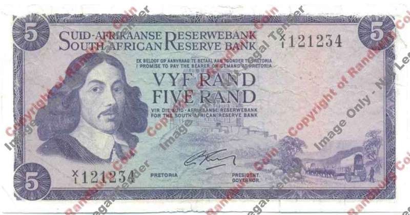 *#* G RISSIK - 2nd issue - FIVE RAND Afr/Eng Replacement F *#*