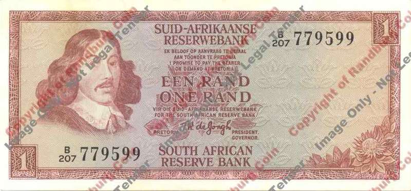 *#* TW de JONGH - 2nd Issue - 1 Rand - EF+ *#*