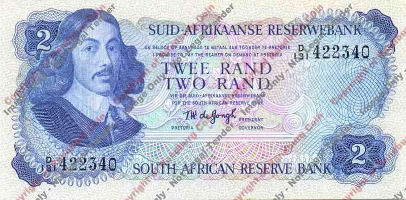 *#* TW de JONGH - 2nd Issue - 2 Rand - EF *#*