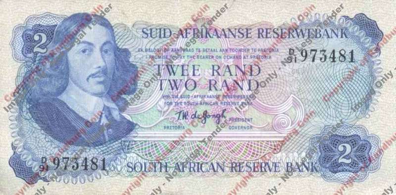 *#* TW de JONGH - 2nd Issue - 2 Rand - VF+ *#*