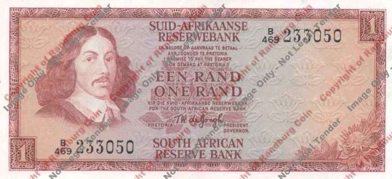 *#* TW de JONGH - 3rd Issue - 1 Rand (Afr/Eng) - EF+ *#*