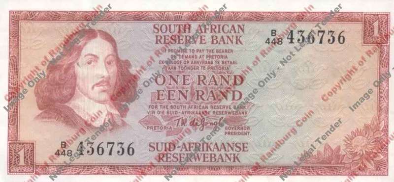 *#* TW de JONGH - 3rd Issue - 1 Rand (Eng/Afr) - EF *#*