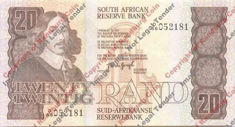 *#* TW de JONGH - 4th Issue - 20 Rand - EF+ *#*