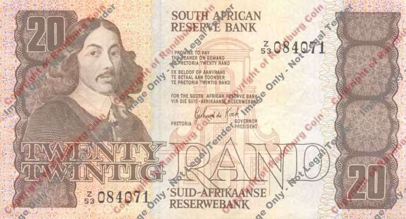 *#* GPC De Kock 3rd Issue - Twenty Rand Z67 Replacement Note VF *#*