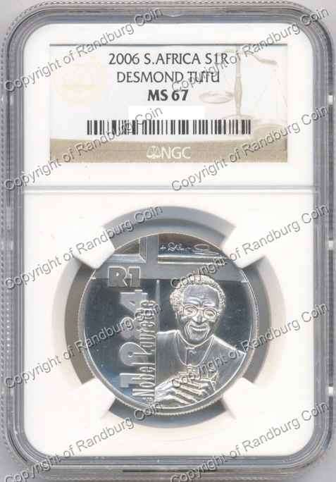 *#* 2006 NGC SLABBED DESMOND TUTU R1 SILVER MS 67 *#*