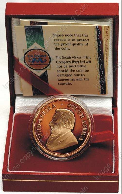 ### 1995SA Gold Proof Kruger Rand One Ounce In Red Box with Certificate ###