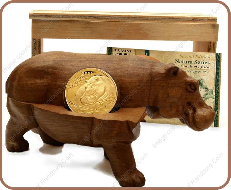 *#* 2005 SA Gold Hippo R100 1oz Natura Special Figurine Edition *#*