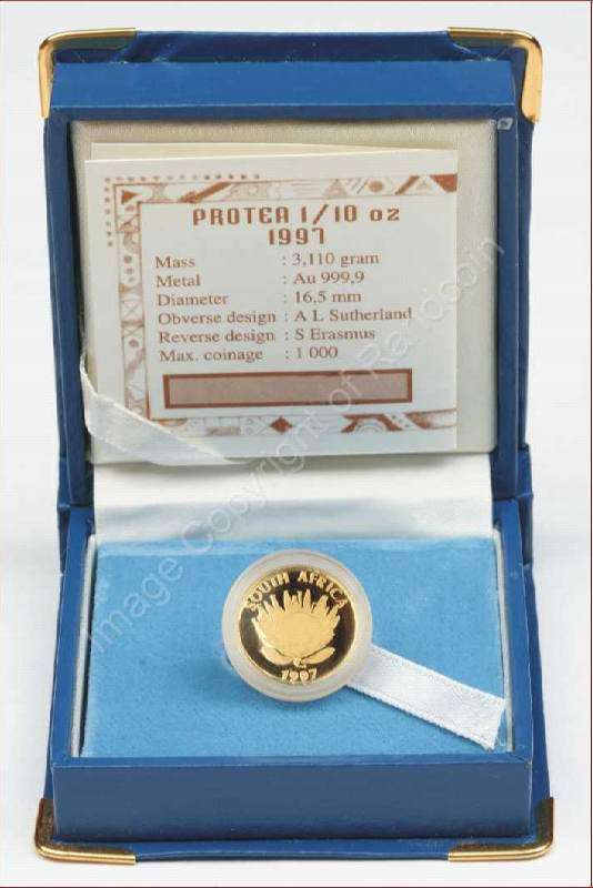 *#* 1997 One Tenth oz Gold Protea Women of South Africa Mintage 792 *#*