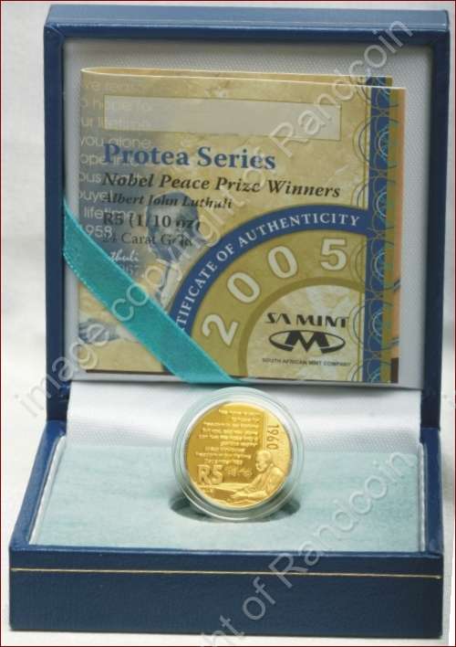 *#* 2005 One Tenth oz Gold Protea Luthuli Mintage 1001 *#*