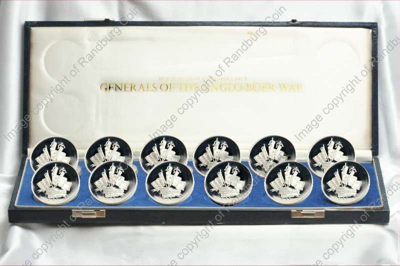 *#* 1977 - Silver Proof Medallions (12) Set Generals of the Anglo Boer War *#*