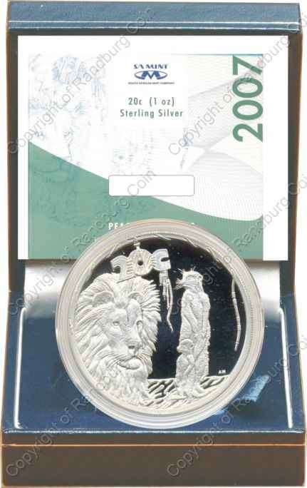 *#* 2007 Silver Kgalagadi Transfrontier Park Proof 20 cent (1oz) *#*
