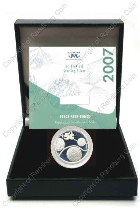 *#* 2007 Silver Kgalagadi Transfrontier Park Proof 5 cent (1/4oz) - LOW MINTAGE *#*