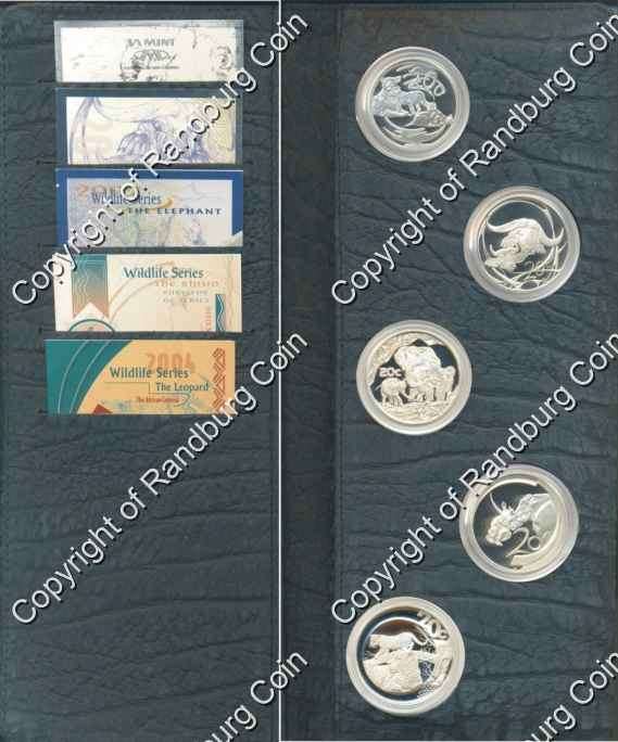 *#* Big5 Leather Wallet 20 Cents (1oz) Silver Set *#*