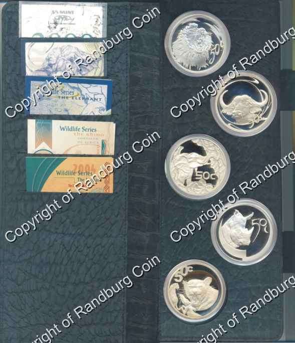 *#* Big 5 Leather Wallet 50 Cents (2oz) Silver Set *#*