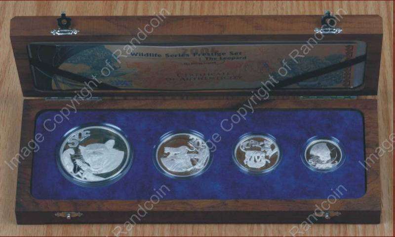 *#* 2004 Silver Prestige Leopard in Wooden Box Mintage 454 *#*