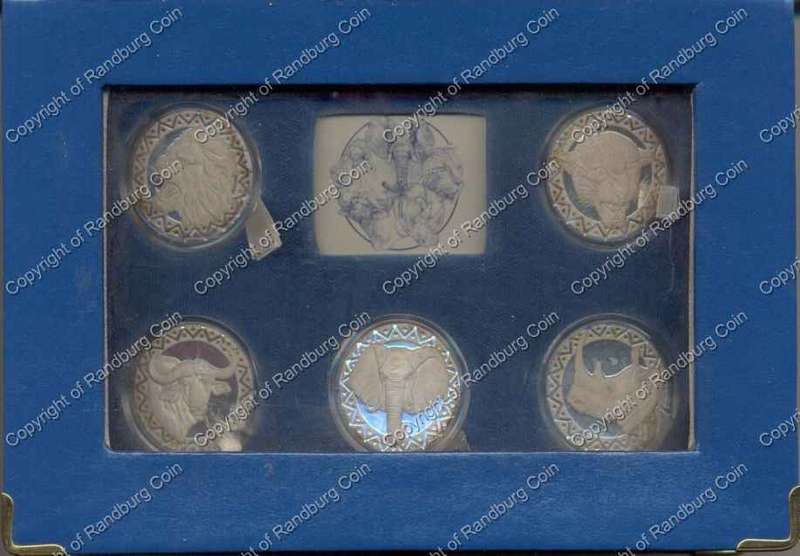 *#* Wildlife Proof Silver Medallion Set - SA Big 5 mintage 200 *#*