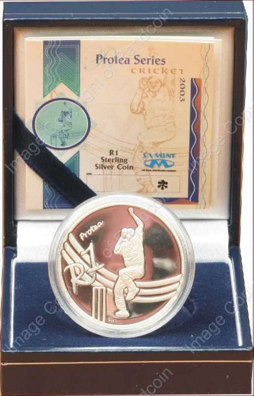 *#* SA Silver R1 Proof 2003 Cricket *#*