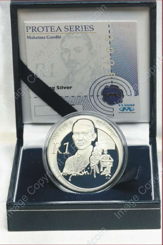 ### SA Silver R1 Proof 2008 Mahama Ghandi ###