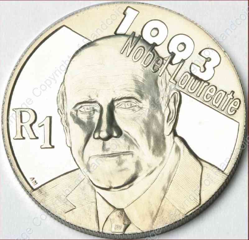 *#* 2007 SA Silver Unc R1 De Klerk - LOW Mintage *#*