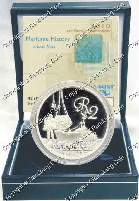 *#* SA Silver R2 Proof 2010 Maritime History Mintage 1 000*#*