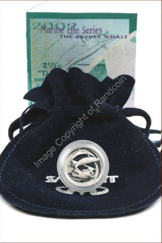 *#* 2002 SA Silver Bryde's Whale 2 1/2c Tickey *#*