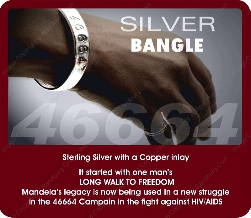 *#* Mandela 46664 Silver Campaign Bangle*#*