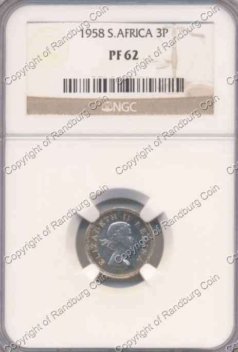 *#* 1958 NGC TICKEY SLABBED PF 62 *#*