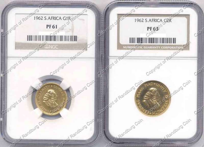 *#* 1962 NGC SLABBED GOLD SET - R1 = PF61, R2 = PF63 *#*