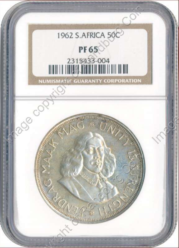 *#* 1962 NGC 50 CENT SLABBED PF 65 *#*