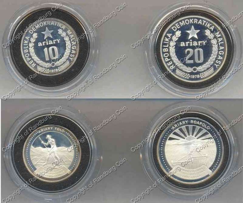 *#* Madagascar 1978 STG Silver 2 Coin Proof Set *#*