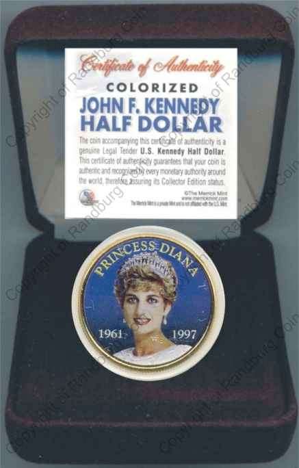*#*USA PRINCESS DIANNA GOLD PLATE-JF KENEDY HALF DOLLAR (no certificate)*#*