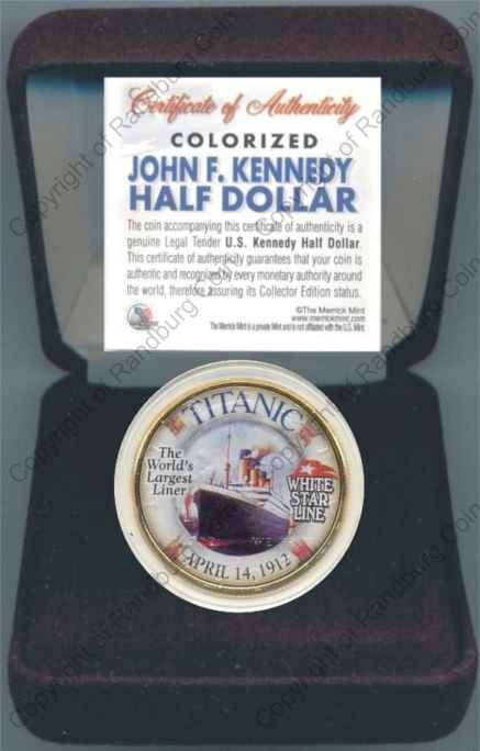 *#* USA TITANIC GOLD PLATED - JF KENEDY HALF DOLLAR *#*