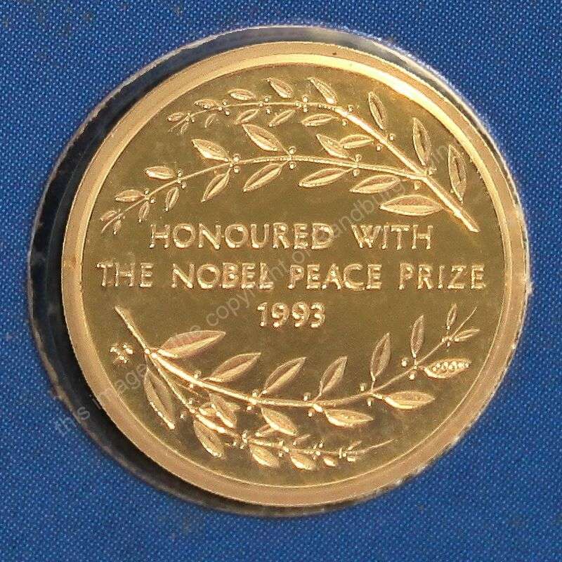 1993 Mandela Gold Proof Norway One Tenth