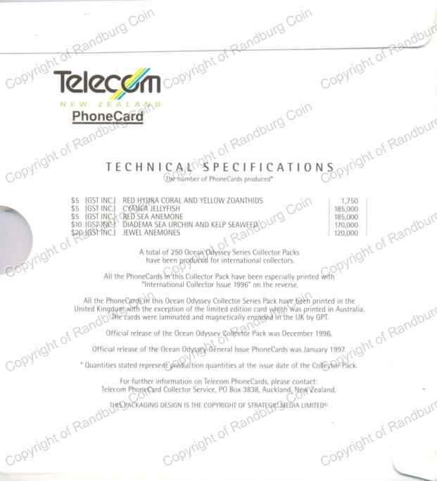 New_Zealnd_1996_Ocean_Odyssey_Series_Phone_Card_Set_Sleeve2