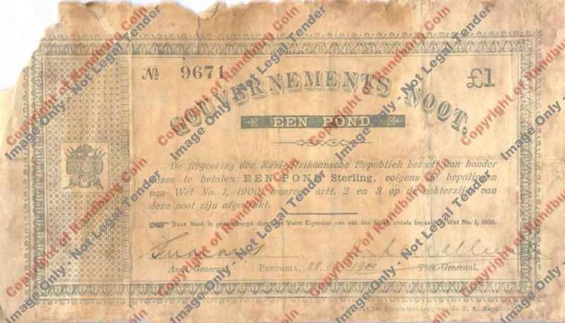 *#* Gouvernements Noot Pretoria Een Pond 28.5.1900 - Star variety *#*