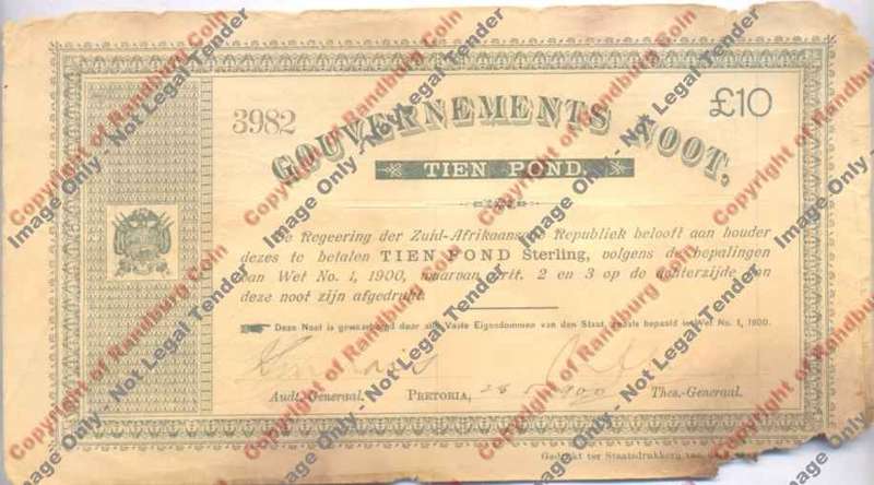 *#* Gouvernements Noot - Pretoria Tien Pond 1900 - Spade, Variety *#*