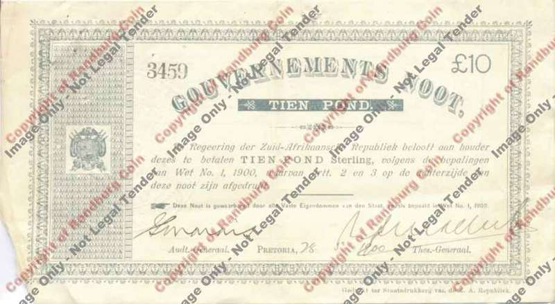 *#* Gouvernements Noot Pretoria Tien Pond 1900 - Spade Variety *#*