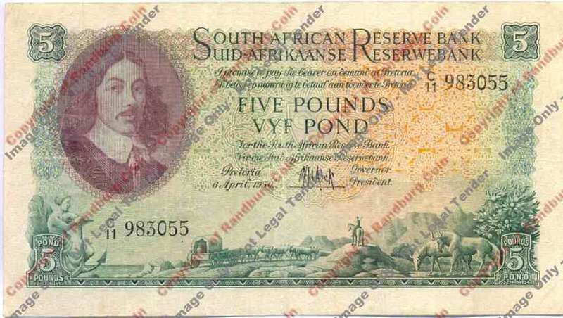*#* MH DE KOCK - 2nd Issue - Five Pound VF - Eng/afr *#*