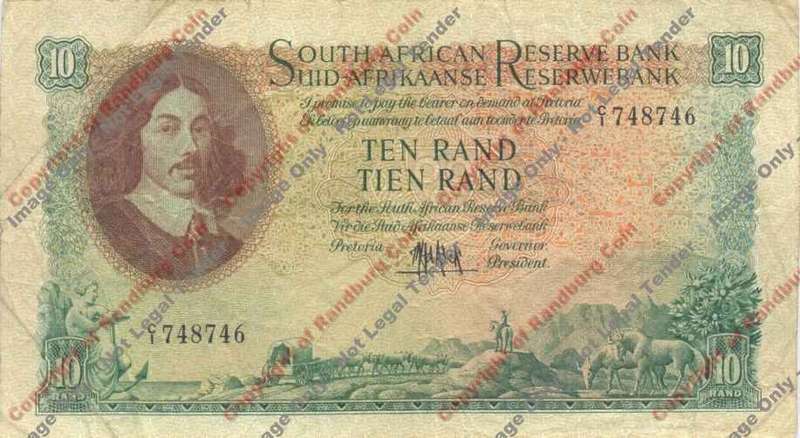 *#* MH DE KOCK - 4th Issue - Ten Rand Eng/Afr - VF *#*