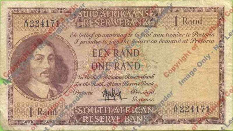 *#* MH DE KOCK - 4th Issue - One Rand Afr/Eng - VG - Tear in left border *#*