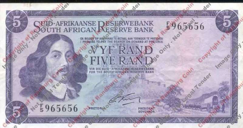 *#* G RISSIK - 2nd Issue - 5 Rand Afr/Eng - VF *#*