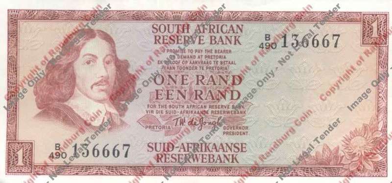 *#* TW de JONGH - 3rd Issue - 1 Rand Eng/Afr - EF+ *#*