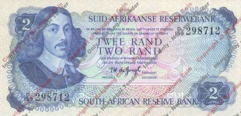 *#* TW de JONGH - 3rd Issue - 2 Rand - EF  *#*
