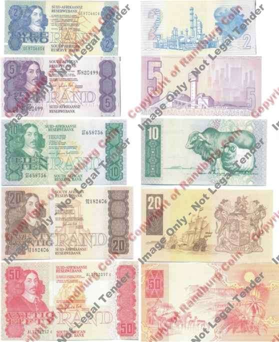 *#* GPC De Kock 3rd Issue - Set of all denomination notes *#*
