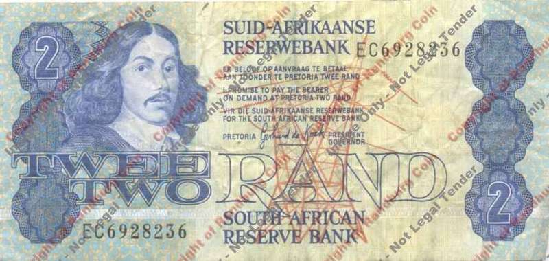*#* GPC De Kock 3rd Issue - Two Rand Note - F+ - see description *#*