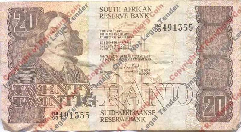 *#* GPC De Kock 3rd Issue - 1984 Twenty Rand Note - VG - see description *#*