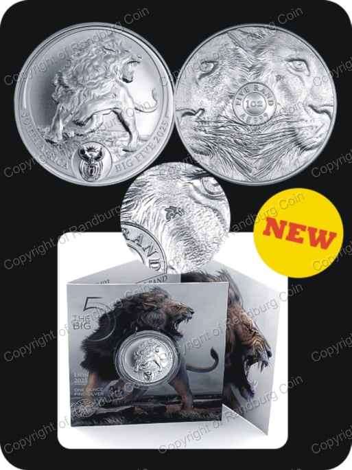*#* BRAND NEW!!! - 2025 1oz R5 Fine Silver Lion Brilliant Uncirculated Big Five Series III *#*